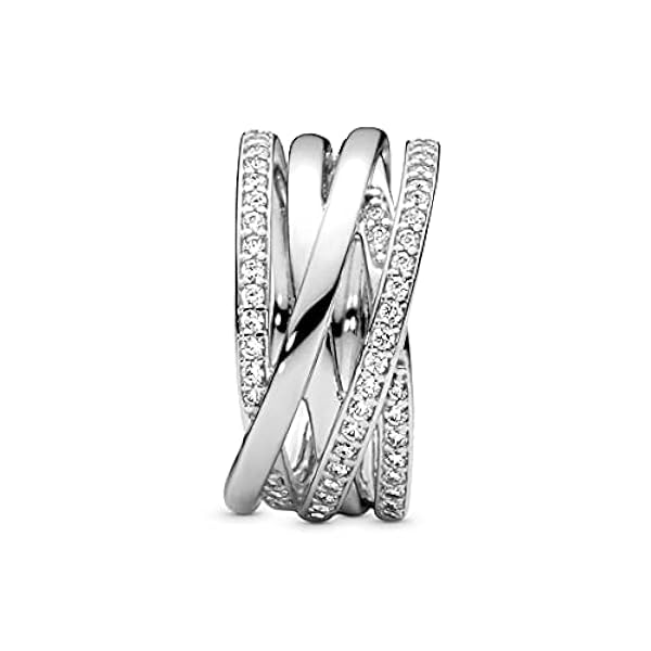 Ring van 925 zilver met zirkonia van Pandora 190919CZ, emaille, Zirkonia